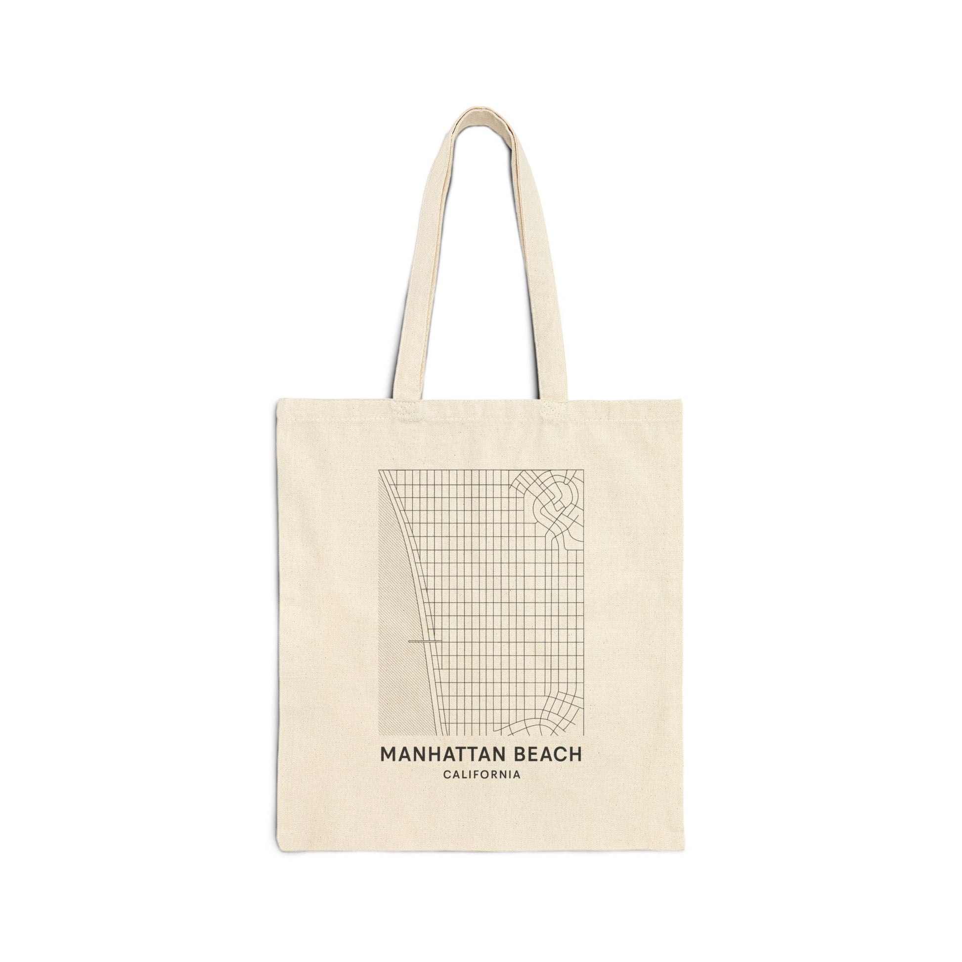 Manhattan Beach Canvas Tote Bag | Eco-Friendly, Beach Day Essential, Reusable Grocery Bag, Casual Everyday Use, Gift for Travelers
