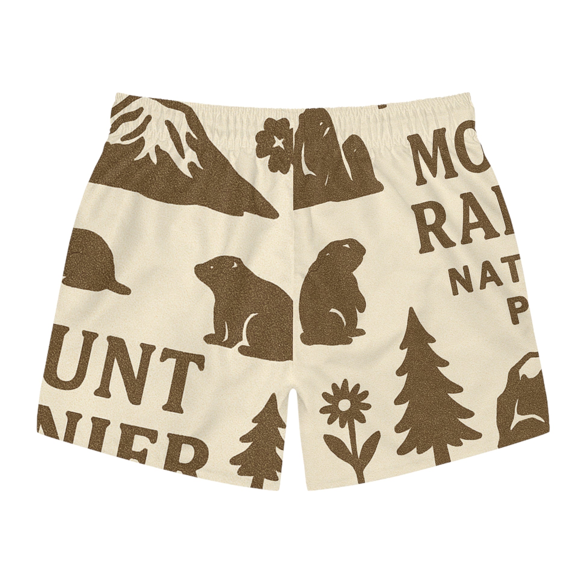 Nature-Inspired Swim Trunks, AOP Beach Shorts, Outdoor Adventure, Camping Gear, Summer Swimwear, Fun Gift Ideas