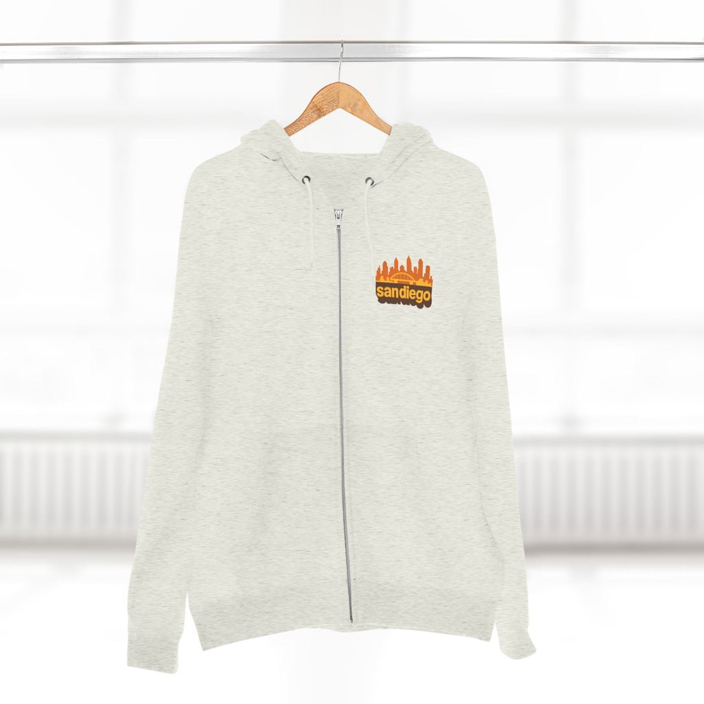 San Diego Unisex Zip Hoodie, Cozy Sweatshirt for Travel, Beach Trips, Casual Wear, Gift for Him/Her, City Love Apparel