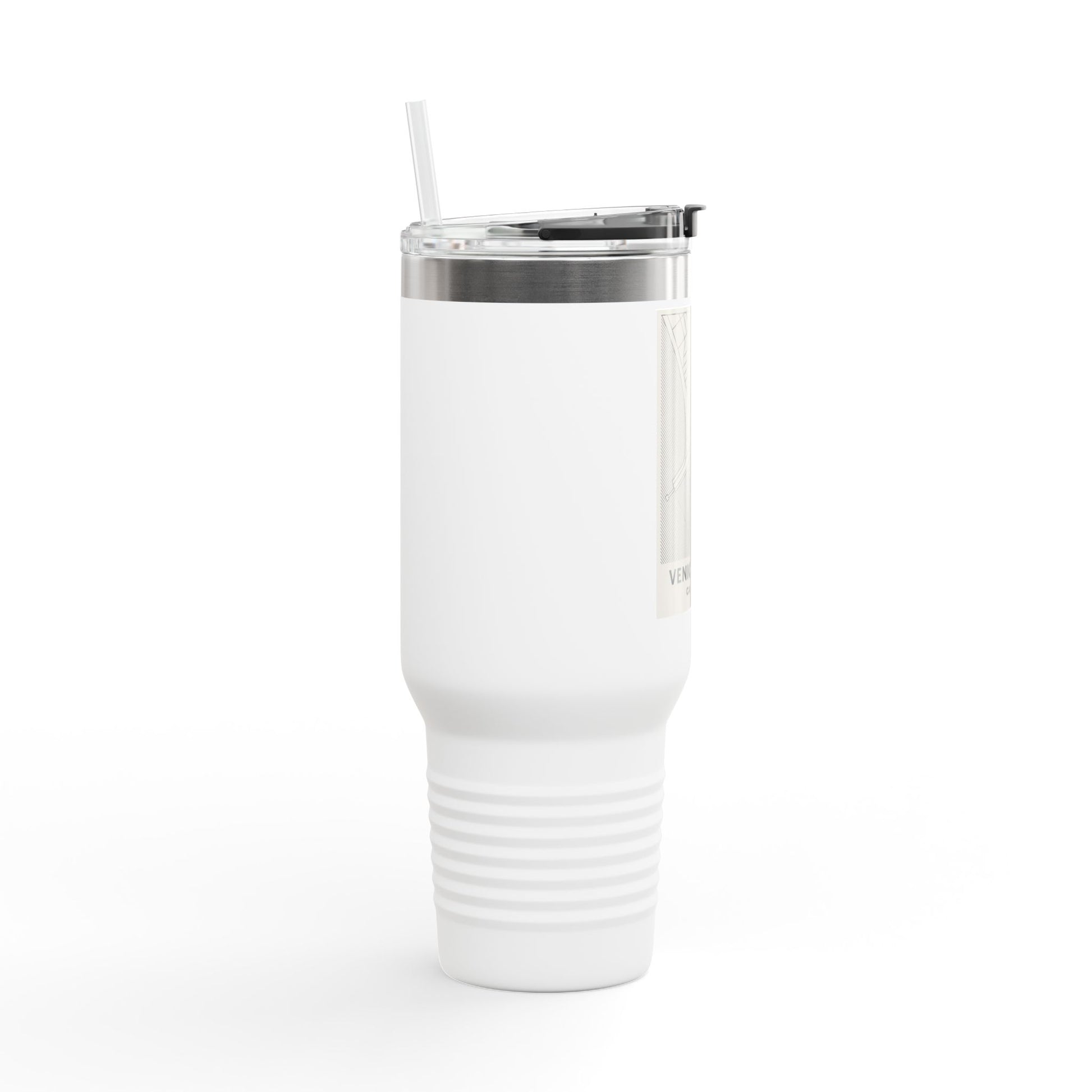 Venice Beach Insulated Travel Mug, 40oz – Perfect for Coffee Lovers, Travel Enthusiasts, Summer Adventures, Beach Days, Unique Gifts