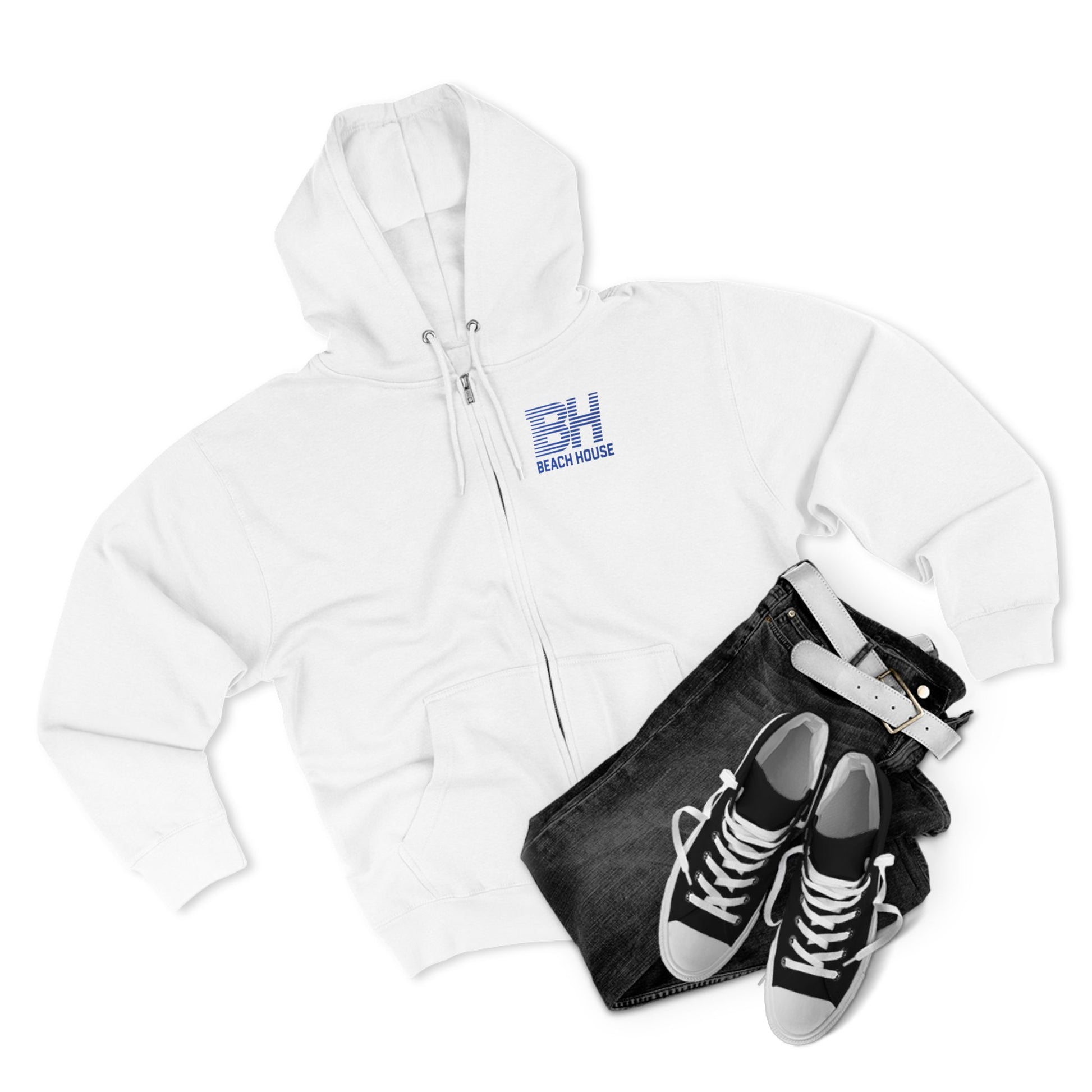 Beach House Unisex Zip Hoodie - Cozy Layering, Perfect for Relaxing, Gifts for Beach Lovers, Casual Outfits, Summer Nights