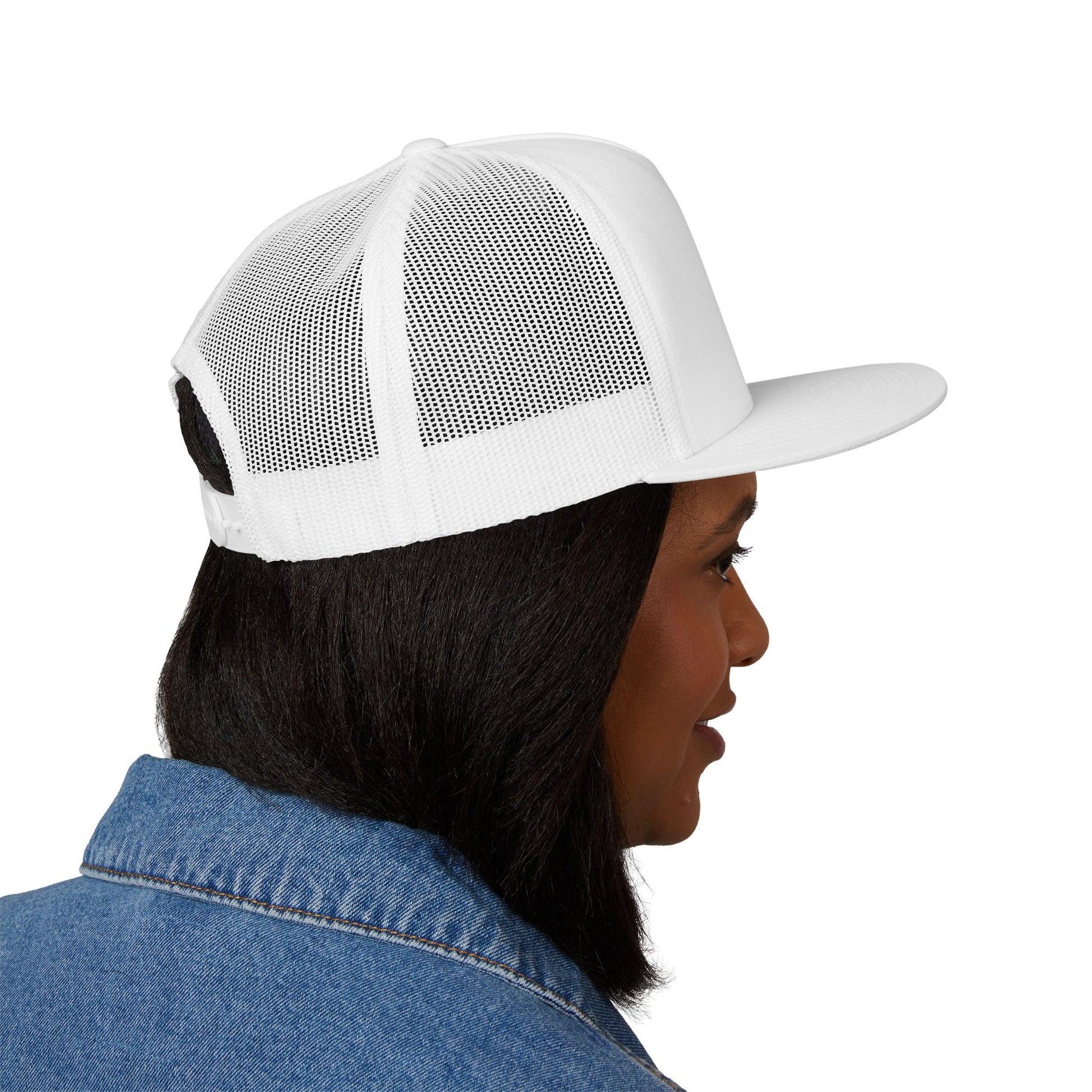 LA Embroidered 5 Panel Trucker Cap, Casual Cap, Outdoor Cap, Summer Hat, Festival Headwear, Trendy Accessories