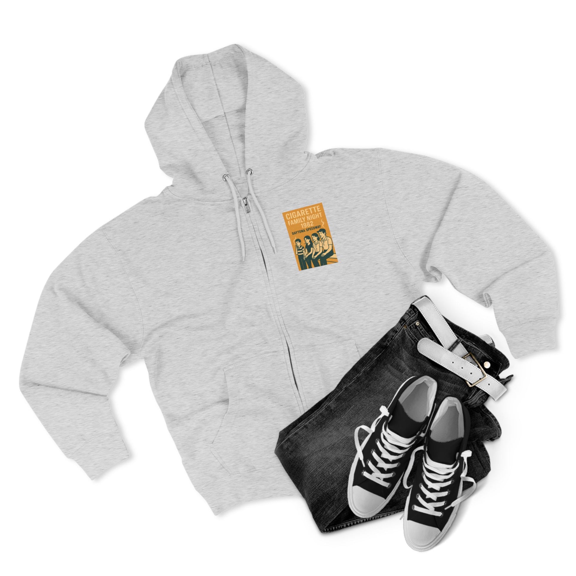 Cozy Unisex Zip Hoodie with Artistic Design, Perfect for Fall, Gifts for Art Lovers, Casual Wear, Layering Essentials