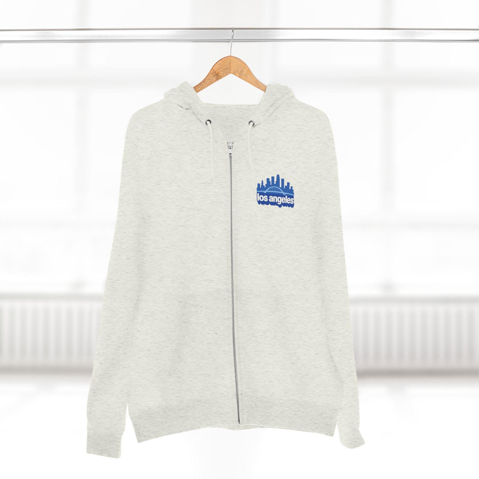 Los Angeles Skyline Unisex Zip Hoodie, Casual Streetwear, Travel Souvenir, Gift for Him or Her, Cozy Layering Piece