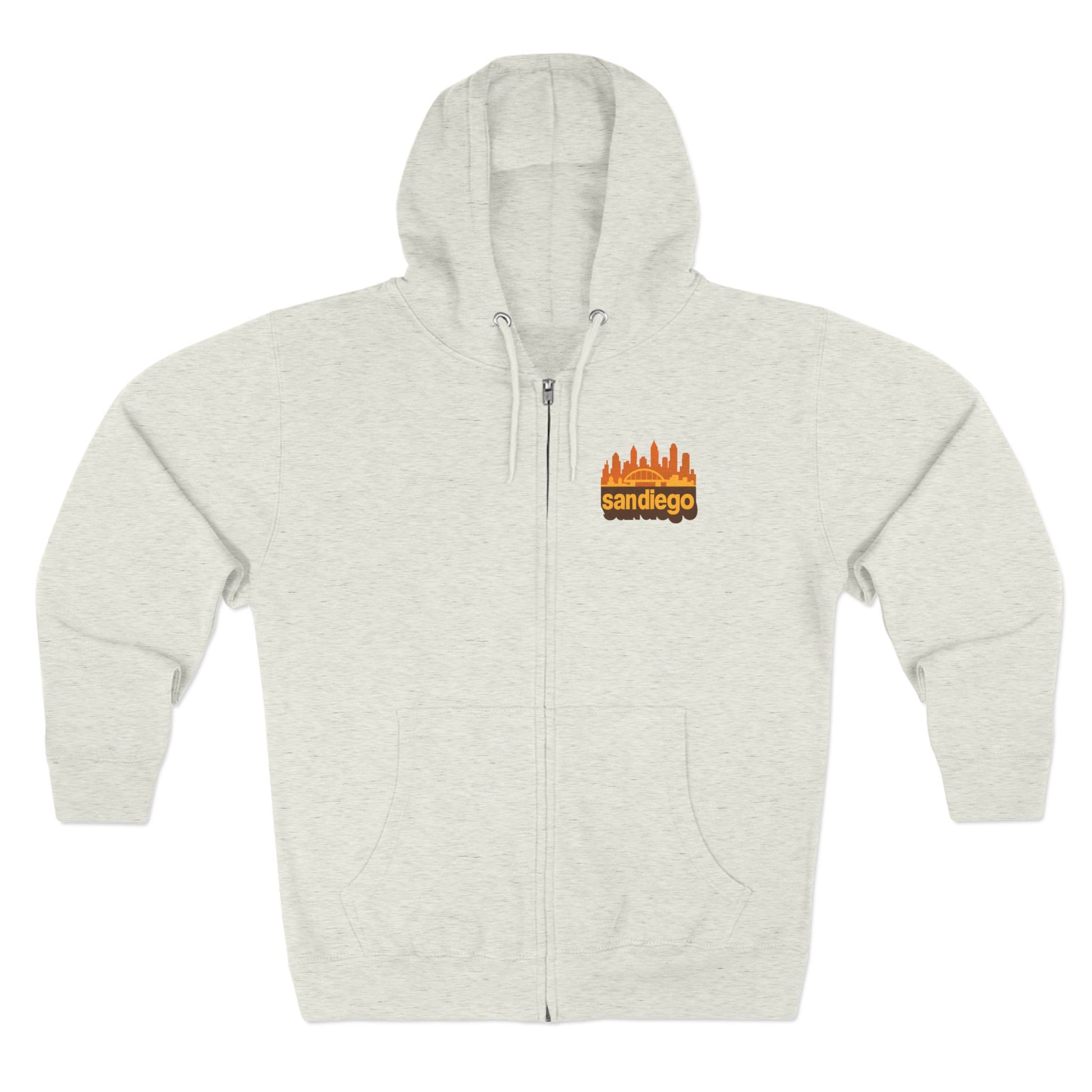San Diego Unisex Zip Hoodie, Cozy Sweatshirt for Travel, Beach Trips, Casual Wear, Gift for Him/Her, City Love Apparel