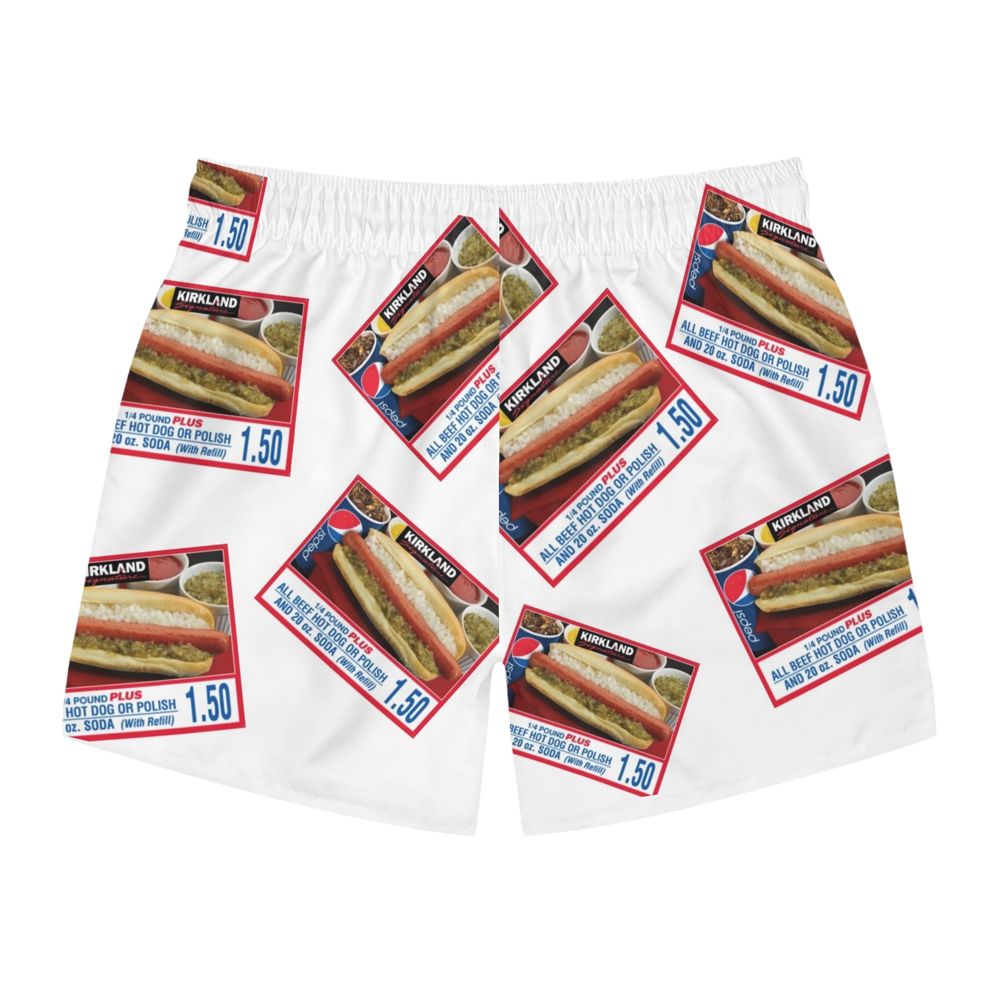 Fun Foodie Swim Trunks, Summer Beachwear, BBQ Party Shorts, Gift for Grill Lovers, Festive Pool Attire