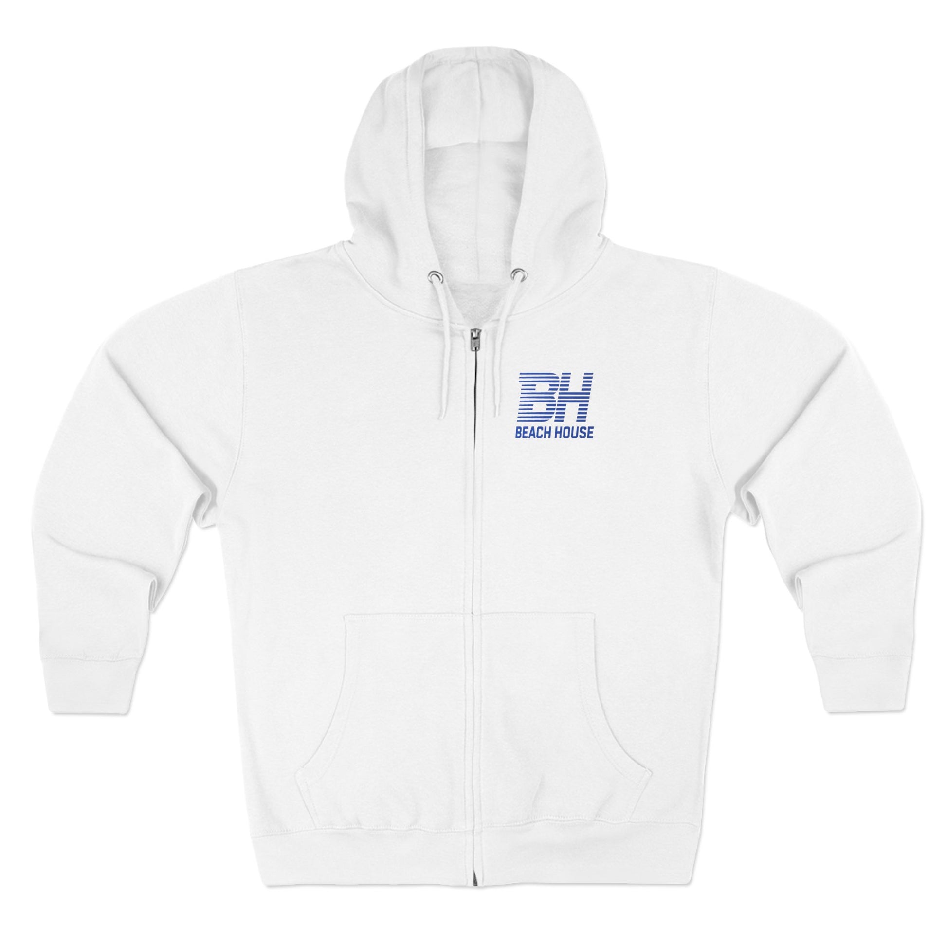 Beach House Unisex Zip Hoodie - Cozy Layering, Perfect for Relaxing, Gifts for Beach Lovers, Casual Outfits, Summer Nights