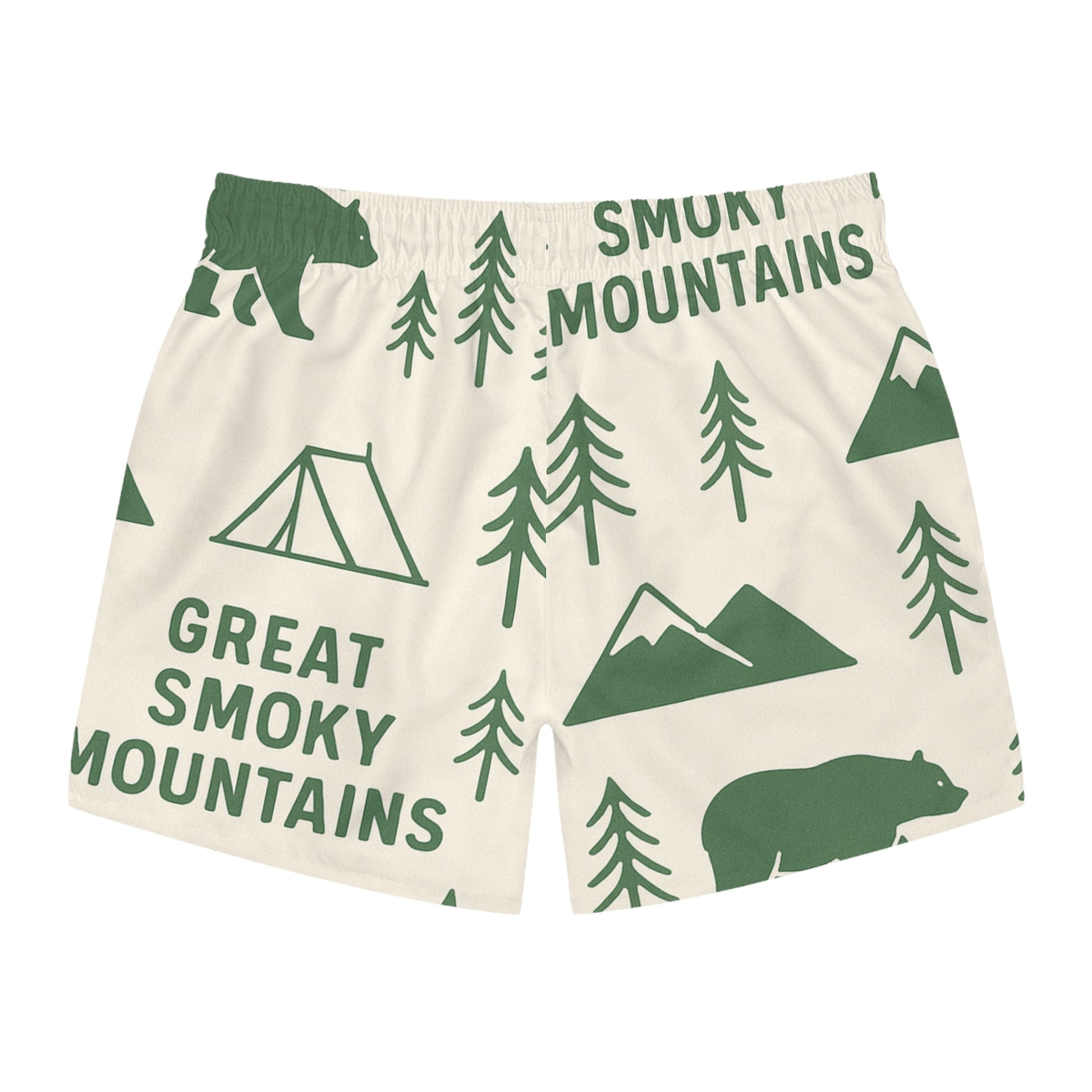 Great Smoky Mountains Swim Trunks, Outdoor Swimwear, Summer Beach Shorts, Gift for Nature Lovers, Camping & Hiking Trunks, Travel Essentials