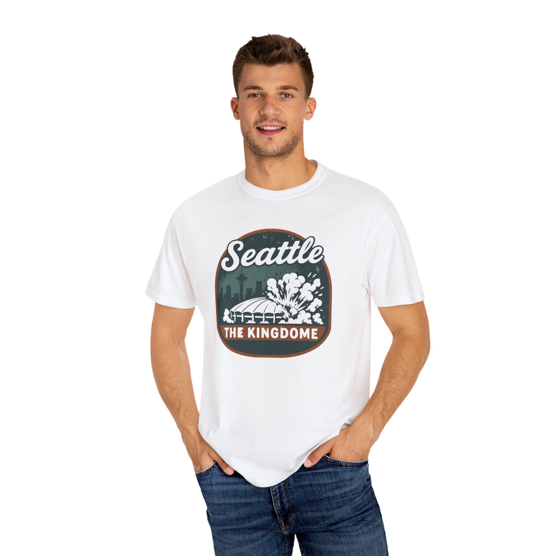 Seattle Kingdomome Vintage T-Shirt, Unisex Garment-Dyed Tee, Retro Seattle Apparel, Gift for Seattle Lovers, Casual Streetwear