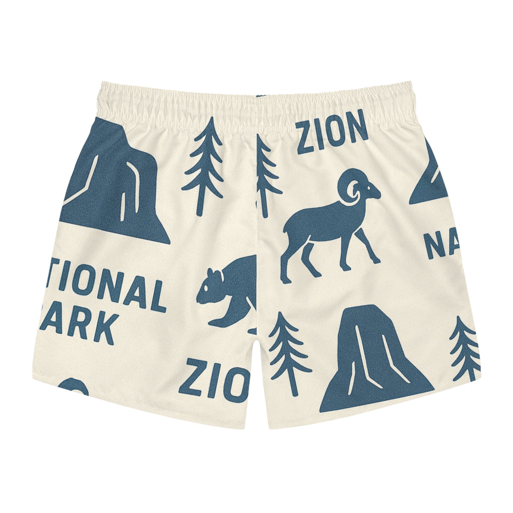 Zion National Park Swim Trunks, Adventure Shorts, Outdoor Swimwear, Summer Beach Wear, Fun Poolside Trunks, Nature-Inspired Swimwear