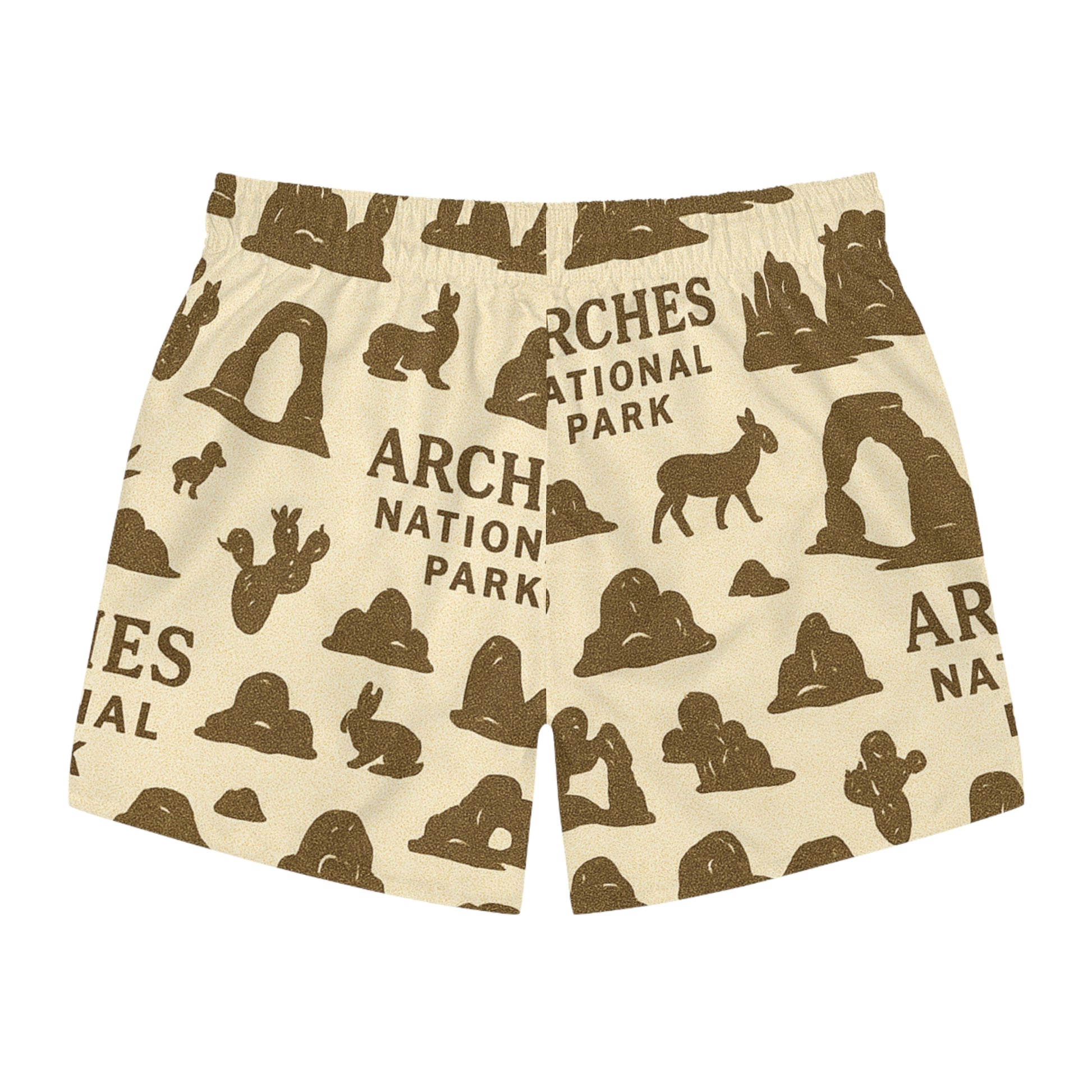 Arches National Park Swim Trunks - Nature-Inspired Beachwear, Summer Essentials, Vacation Swimwear, Graphic Trunks, Adventure Shorts